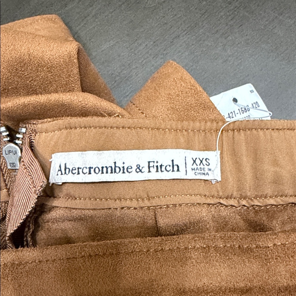 Abercrombie & Fitch Suede Midi Skirt in Camel - Picture 6 of 6